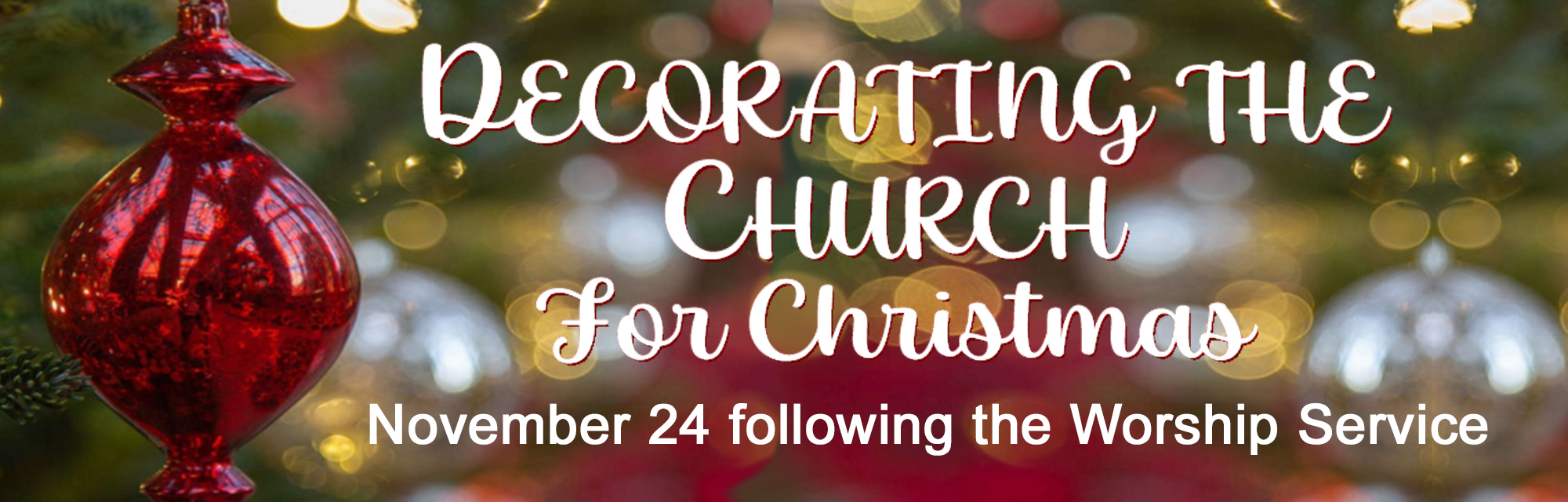 Decorate the Church for Christmas