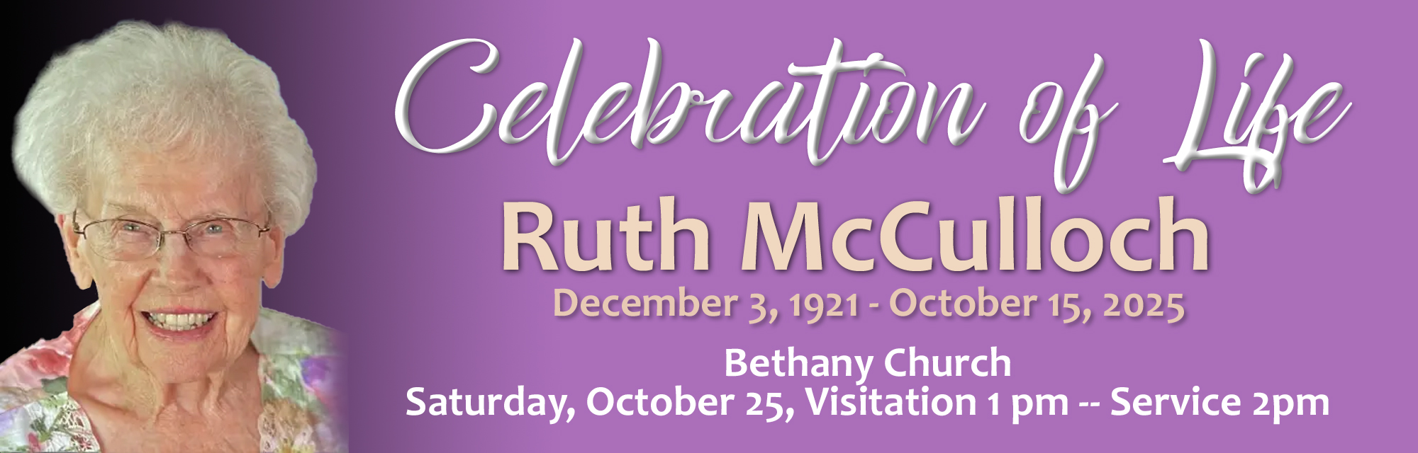 Ruth McCulloch Celebration of Life