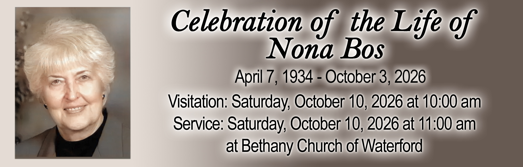 Nona Bos Celebration of Life